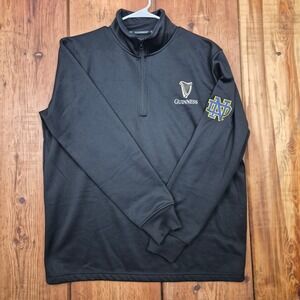 Guinness Notre Dame Fighting Irish Quarter Zip Pullover Black Men's XL
